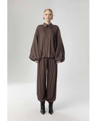 Γυναικείο oversized jacket με πιέτες - Moutaki 26.06.122