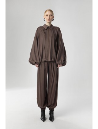 Γυναικείο oversized jacket με πιέτες - Moutaki 26.06.122