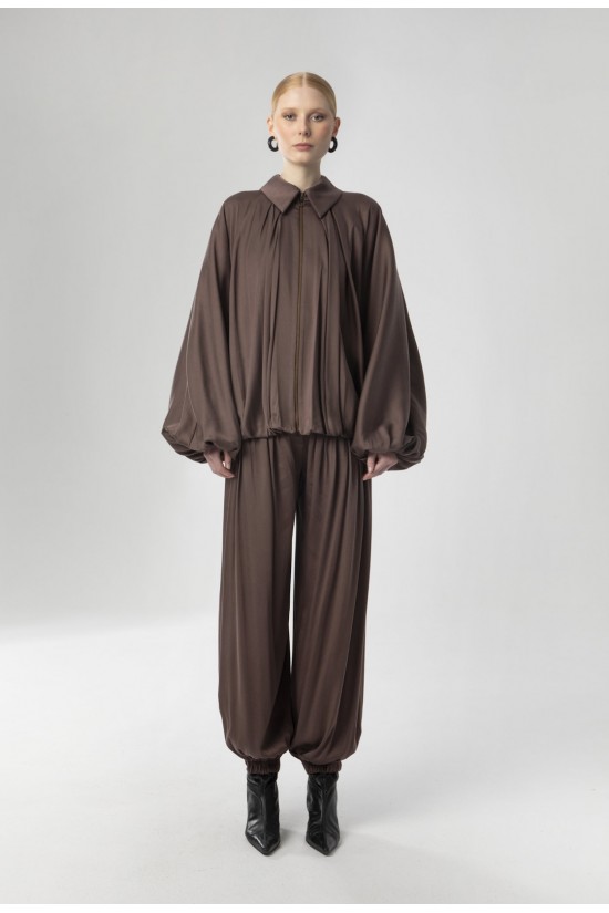 Γυναικείο oversized jacket με πιέτες - Moutaki 26.06.122