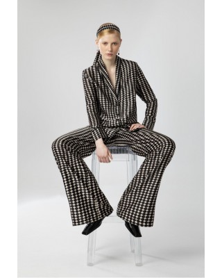 Γυναικεία ψηλόμεση παντελόνα geometric print - Moutaki 26.03.157