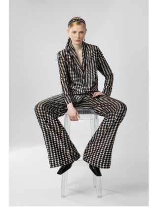 Γυναικεία ψηλόμεση παντελόνα geometric print - Moutaki 26.03.157