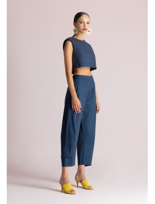 Γυναικεία αμάνικη cropped μπλούζα - Moutaki 26.01.56