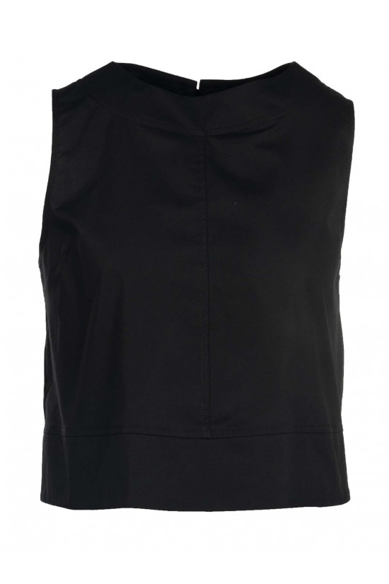 Γυναικεία cropped αμάνικη μπλούζα - Moutaki 26.01.36