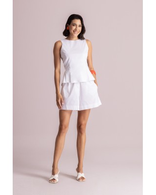 Γυναικεία κόκκινη αμάνικη μπλούζα με ανοιχτή πλάτη - Moutaki 26.01.33