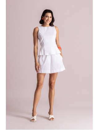 Γυναικεία κόκκινη αμάνικη μπλούζα με ανοιχτή πλάτη - Moutaki 26.01.33