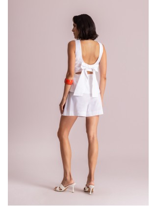 Γυναικεία κόκκινη αμάνικη μπλούζα με ανοιχτή πλάτη - Moutaki 26.01.33