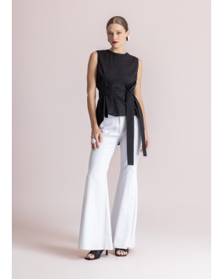 Γυναικεία αμάνικη μπλούζα με ζώνη - Moutaki 26.01.08