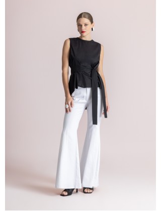 Γυναικεία αμάνικη μπλούζα με ζώνη - Moutaki 26.01.08