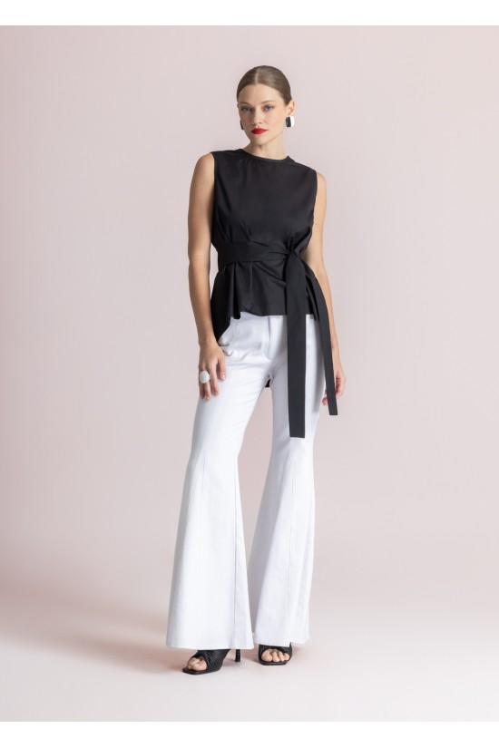 Γυναικεία αμάνικη μπλούζα με ζώνη - Moutaki 26.01.08