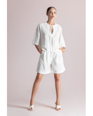 Γυναικεία κοντομάνικη tunic μπλούζα - Moutaki 26.01.80