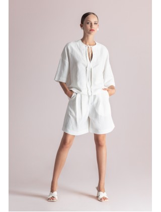 Γυναικεία κοντομάνικη tunic μπλούζα - Moutaki 26.01.80
