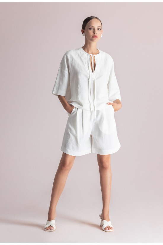 Γυναικεία κοντομάνικη tunic μπλούζα - Moutaki 26.01.80