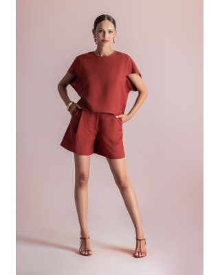 Γυναικεία κοντομάνικη μπλούζα - Moutaki 26.01.81