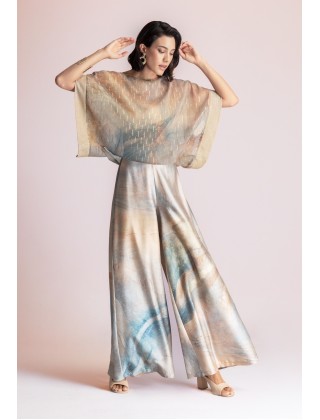 Γυναικεία μάξι σατέν φούστα με print - Moutaki 26.02.02