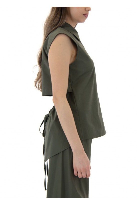 Γυναικείο αμάνικο πουκάμισο με ανοιχτή πλάτη - Moutaki 26.09.23