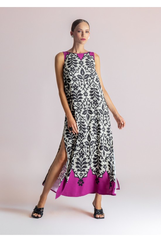 Γυναικείο αμάνικο φόρεμα με print - Moutaki 26.07.28