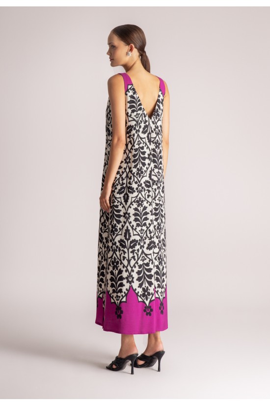 Γυναικείο αμάνικο φόρεμα με print - Moutaki 26.07.28