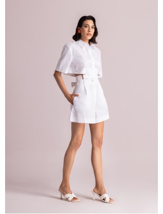 Γυναικείο cropped πουκάμισο με δέσιμο - Moutaki 26.09.22