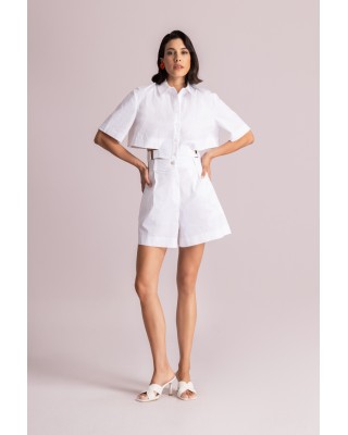 Γυναικείο cropped πουκάμισο με δέσιμο - Moutaki 26.09.22