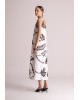 Γυναικείο μάξι εκρού φόρεμα με print - Moutaki 26.07.96