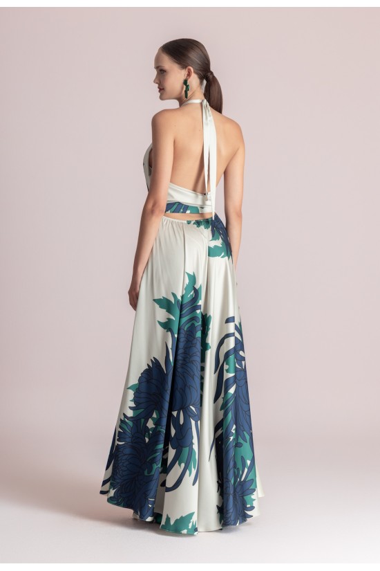 Γυναικείο μάξι εμπριμέ φόρεμα - Moutaki 26.07.70