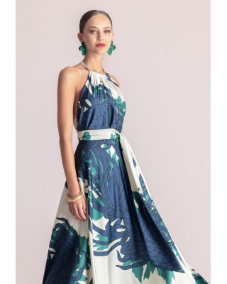 Γυναικείο μάξι εμπριμέ φόρεμα - Moutaki 26.07.70