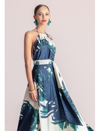 Γυναικείο μάξι εμπριμέ φόρεμα - Moutaki 26.07.70