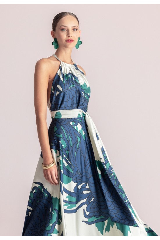 Γυναικείο μάξι εμπριμέ φόρεμα - Moutaki 26.07.70