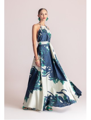 Γυναικείο μάξι εμπριμέ φόρεμα - Moutaki 26.07.70