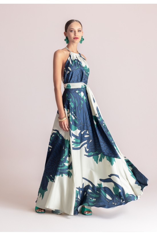 Γυναικείο μάξι εμπριμέ φόρεμα - Moutaki 26.07.70