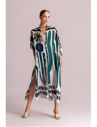 Γυναικείο σεμιζιέ φόρεμα με print - Moutaki 26.07.24