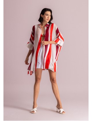 Γυναικείο ριγέ κοντομάνικο πουκάμισο - Moutaki 26.09.09