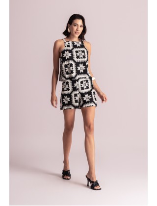 Γυναικείο σορτς με κεντήματα - Moutaki 26.03.71