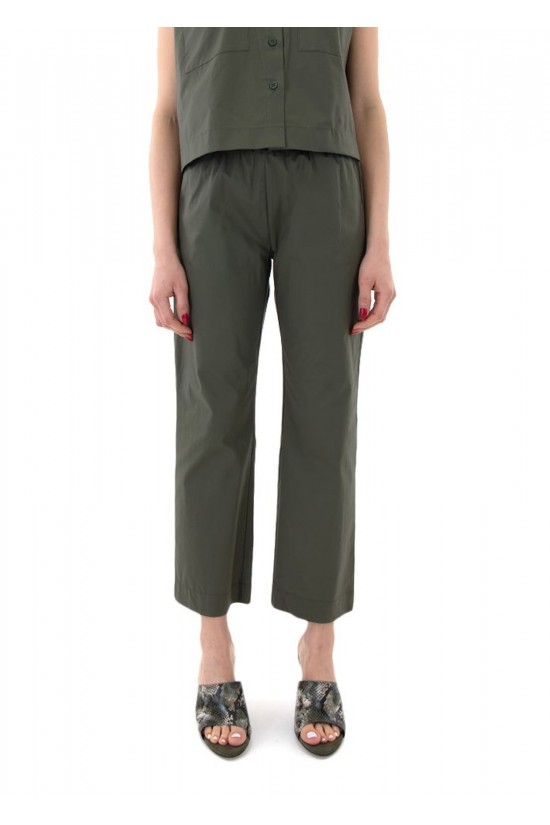 Γυναικείο παντελόνι ποπλίνα με λάστιχο - Moutaki 26.03.73