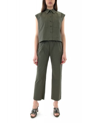 Γυναικείο παντελόνι ποπλίνα με λάστιχο - Moutaki 26.03.73