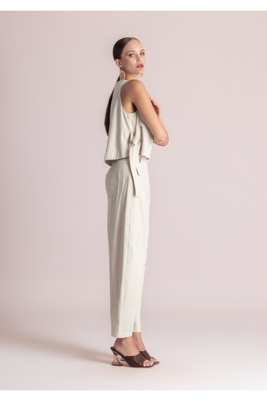 Γυναικείο ψηλόμεσο slouchy παντελόνι - Moutaki 26.03.20