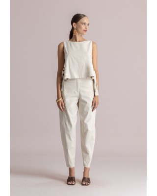 Γυναικείο ψηλόμεσο slouchy παντελόνι - Moutaki 26.03.20