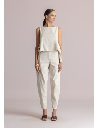Γυναικείο ψηλόμεσο slouchy παντελόνι - Moutaki 26.03.20