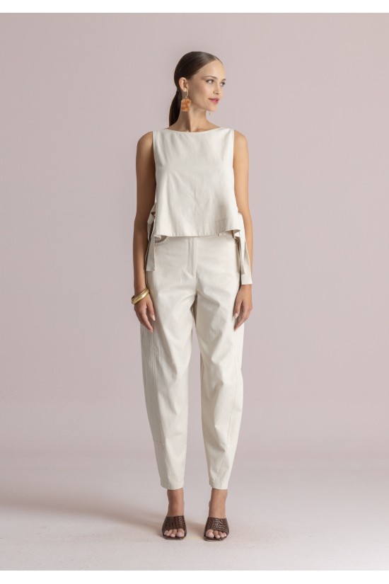 Γυναικείο ψηλόμεσο slouchy παντελόνι - Moutaki 26.03.20