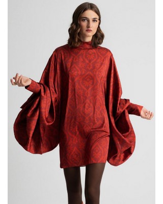 Γυναικείο μίνι σατέν φόρεμα με μοτίβο - Moutaki 25.07.111 Γυναικείο μίνι σατέν φόρεμα με μοτίβο - Moutaki 25.07.111