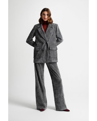 Γυναικείο κοτλέ  oversized σακάκι - Moutaki 25.06.156 Γυναικείο κοτλέ  oversized σακάκι - Moutaki 25.06.156