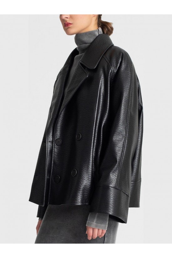 Γυναικείο oversized δερμάτινο jacket - Moutaki 25.06.126