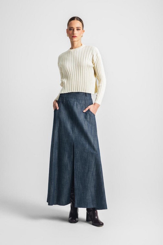 Γυναικεία rib μακρυμάνικη μπλούζα - Moutaki 25.KN1.116 Γυναικεία rib μακρυμάνικη μπλούζα - Moutaki 25.KN1.116