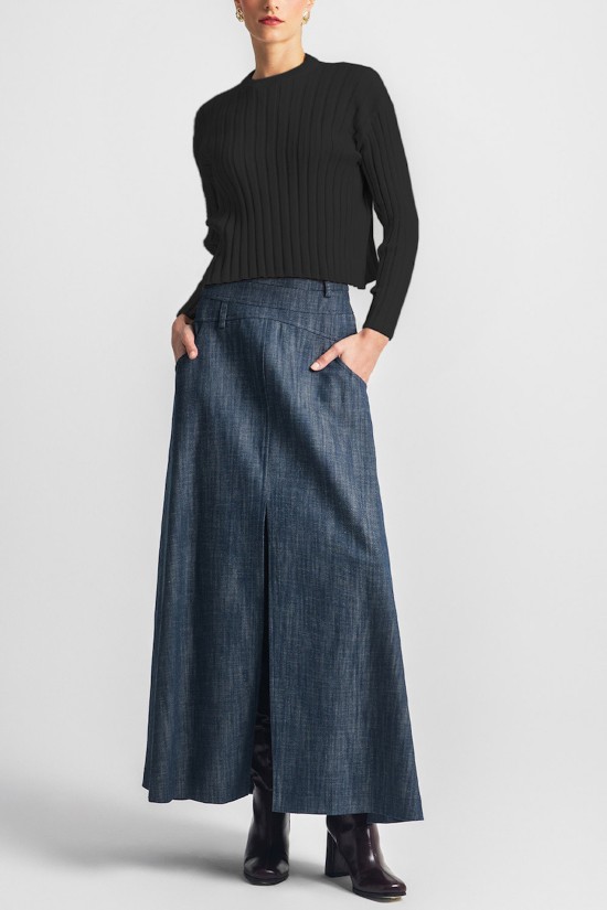 Γυναικεία rib μακρυμάνικη μπλούζα - Moutaki 25.KN1.116 Γυναικεία rib μακρυμάνικη μπλούζα - Moutaki 25.KN1.116