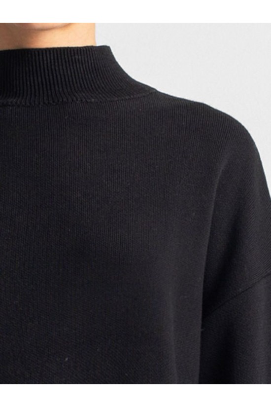 Γυναικεία μαύρη πλεκτή μπλούζα - Moutaki 25.KN1.125 Γυναικεία μαύρη πλεκτή μπλούζα - Moutaki 25.KN1.125