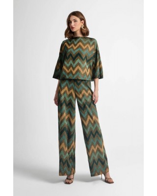 Γυναικείο lurex παντελόνι με μοτίβο - Moutaki 25.03.108 Γυναικείο lurex παντελόνι με μοτίβο - Moutaki 25.03.108