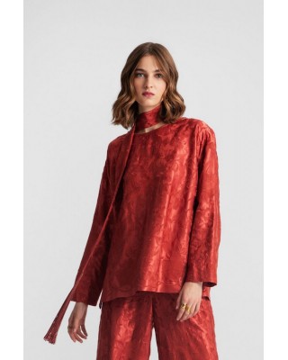 Γυναικεία σατέν tunic με μοτίβο - Moutaki 25.01.103