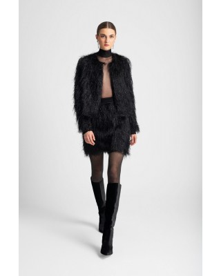 Γυναικείο μαύρο cropped σακάκι - Moutaki 25.06.124