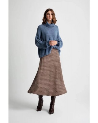 Γυναικείο γαλάζιο πλεκτό ζιβάγκο - Moutaki 25.KN1.103