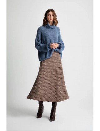 Γυναικείο γαλάζιο πλεκτό ζιβάγκο - Moutaki 25.KN1.103